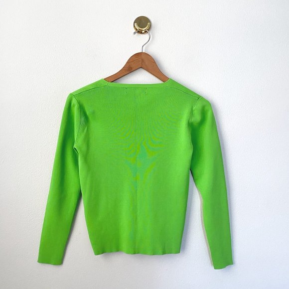 Lime Green Cardigan - Picture 8 of 8